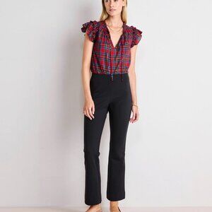 Vineyard Vines | Plaid Ruffle Sleeve Top | Size M